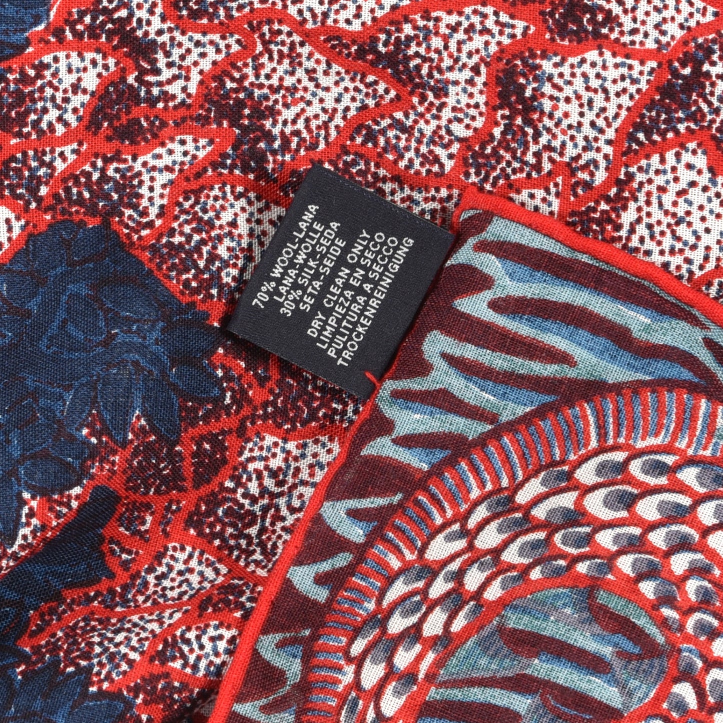 Wool Silk Sweet Dreams Scarf 100 Piment Marine White