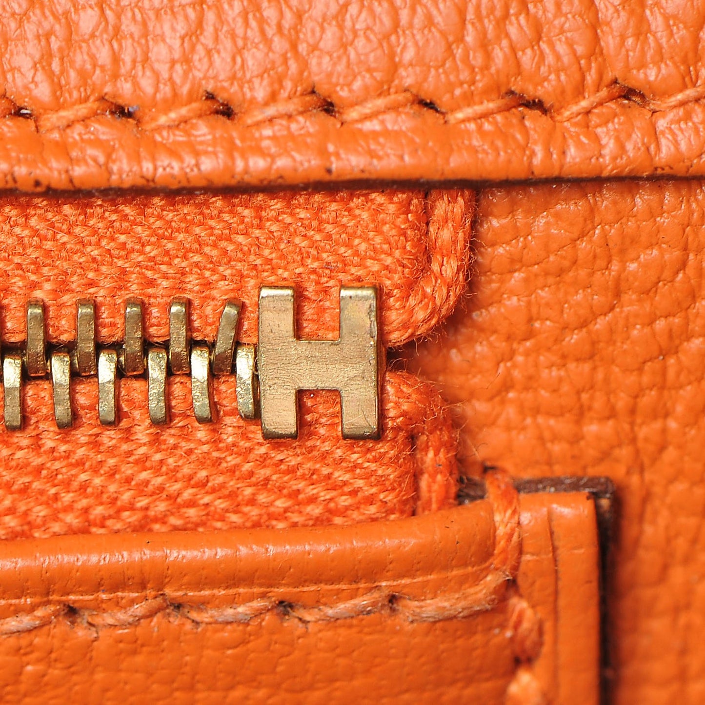 Taurillon Clemence Birkin 35 Orange