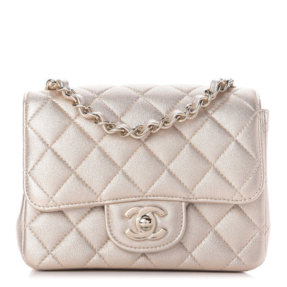 Chanel Metallic Lambskin Quilted Mini Square Flap Gold 1 of 9