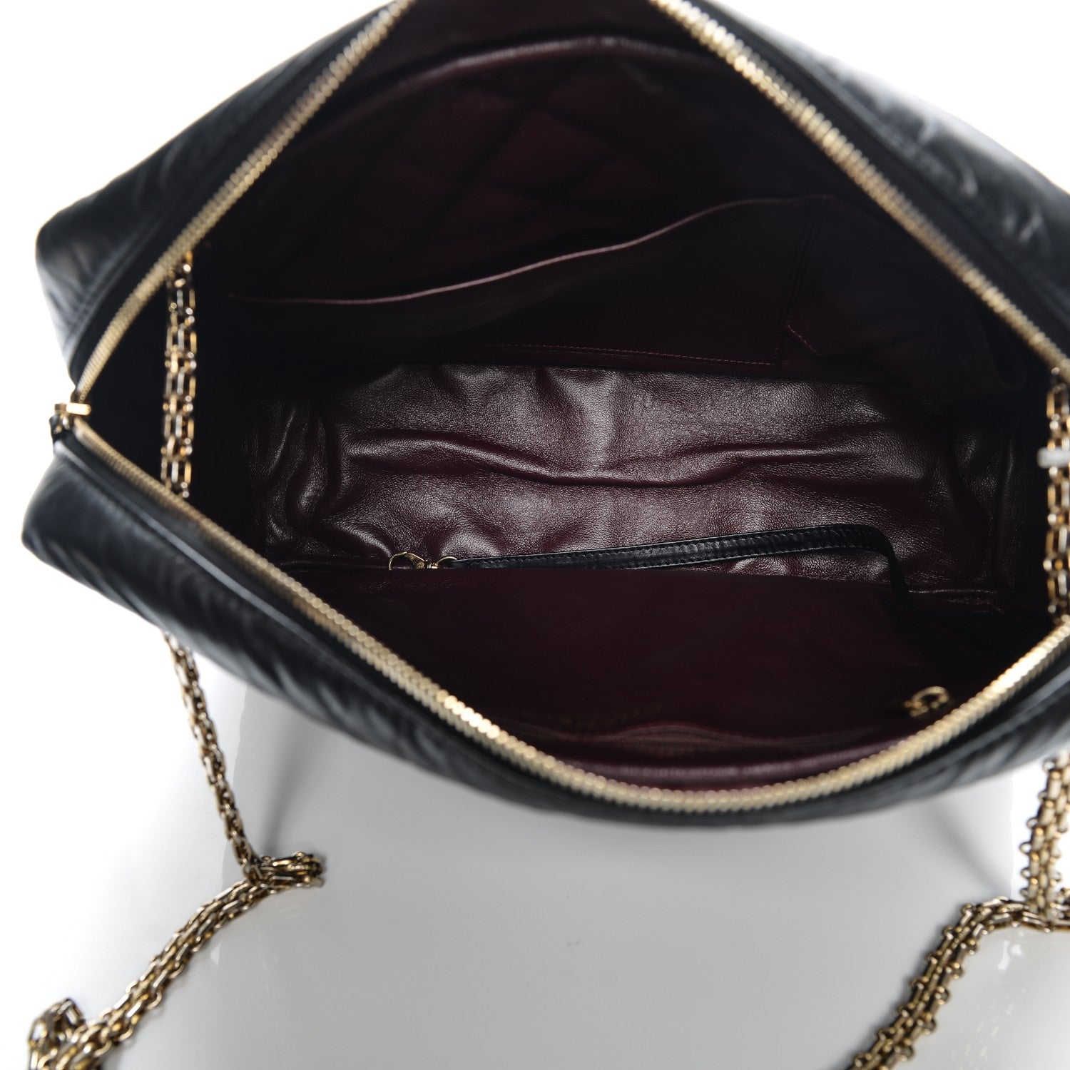 Chanel Aged Calfskin Quilted Large Reissue Camera Case Black 5 of 7