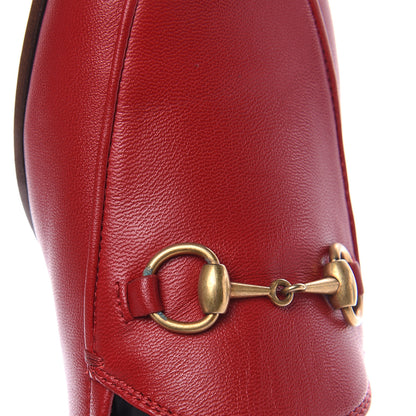 Gucci Lambskin Womens Brixton Horsebit Loafers 35 Hibiscus Red 9 of 10