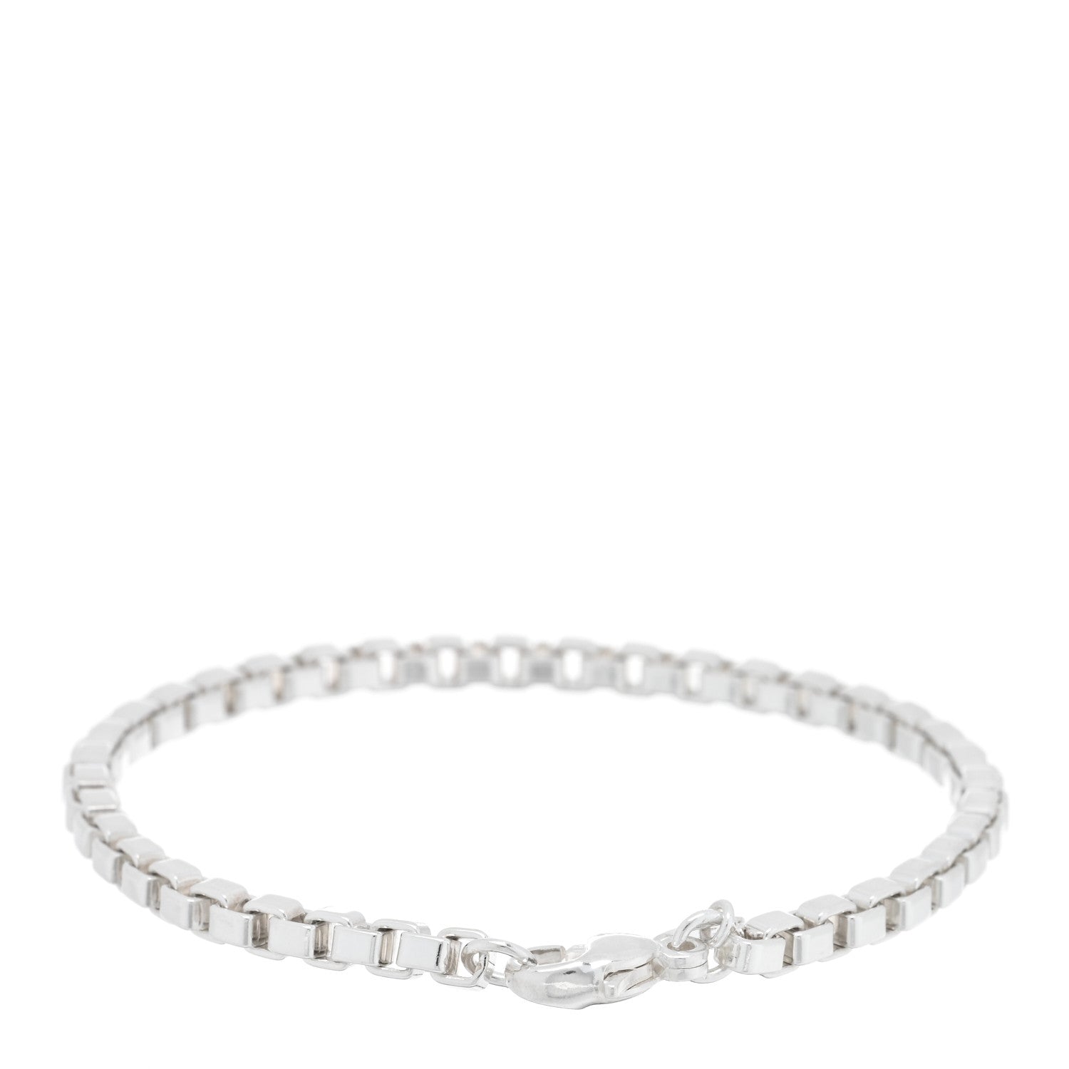 Tiffany Sterling Silver 4mm Venetian Link Bracelet 2 of 3