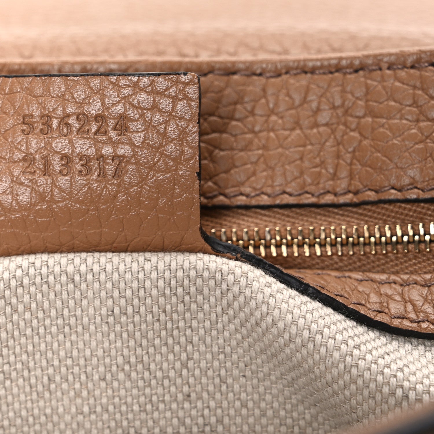 Gucci Pebbled Calfskin Medium Soho Flap Crossbody Camelia 7 of 11