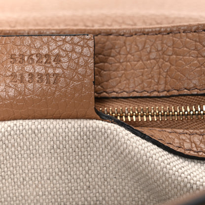 Gucci Pebbled Calfskin Medium Soho Flap Crossbody Camelia 7 of 11
