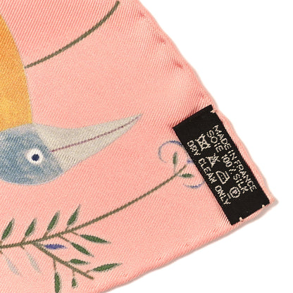 Hermes Silk Le Bal Des Oiseaux Scarf 90 Rose Multicolor 2 of 6