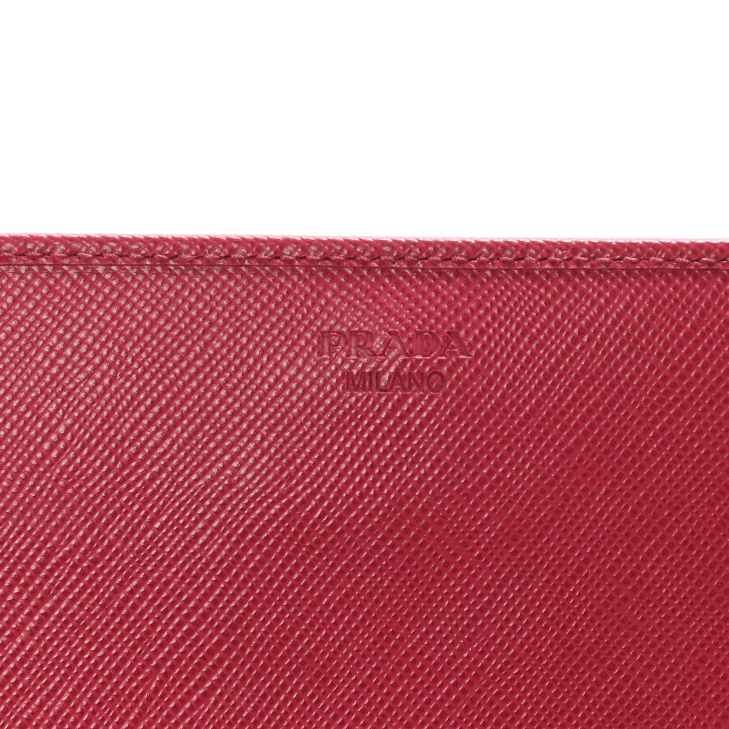 Prada Saffiano Metal Oro Chain Wallet Peonia 6 of 12