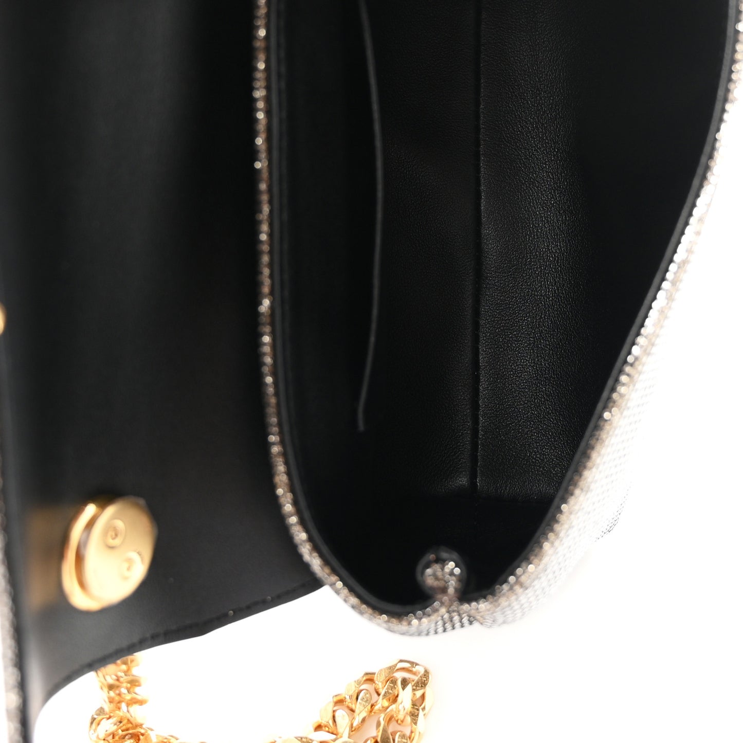 Glitter Textile Mini Victoire Bag Gold