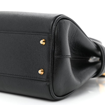 Gucci New Sakai Calfskin Lux Small Dahlia Top Handle Shoulder Bag Black 10 of 12