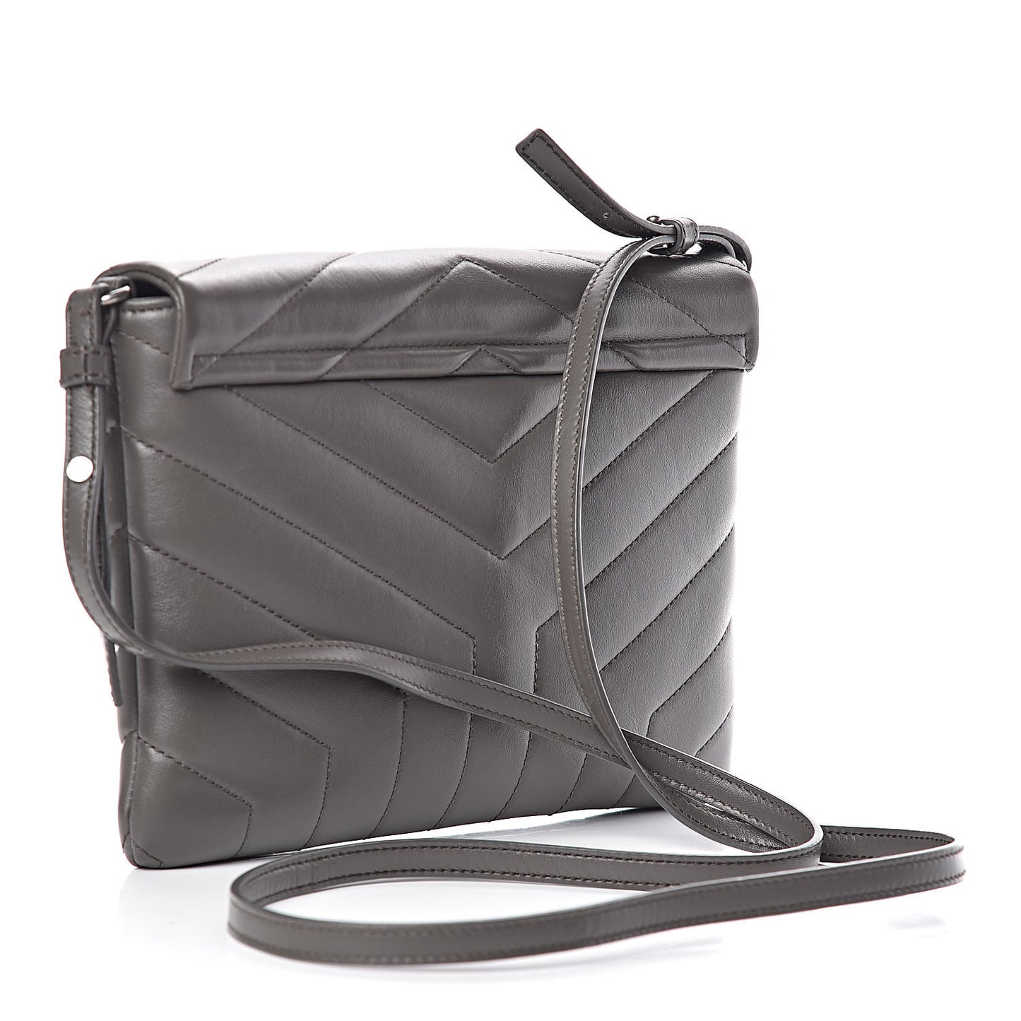 Calfskin Y Quilted Monogram Loulou Flap Bag Earth