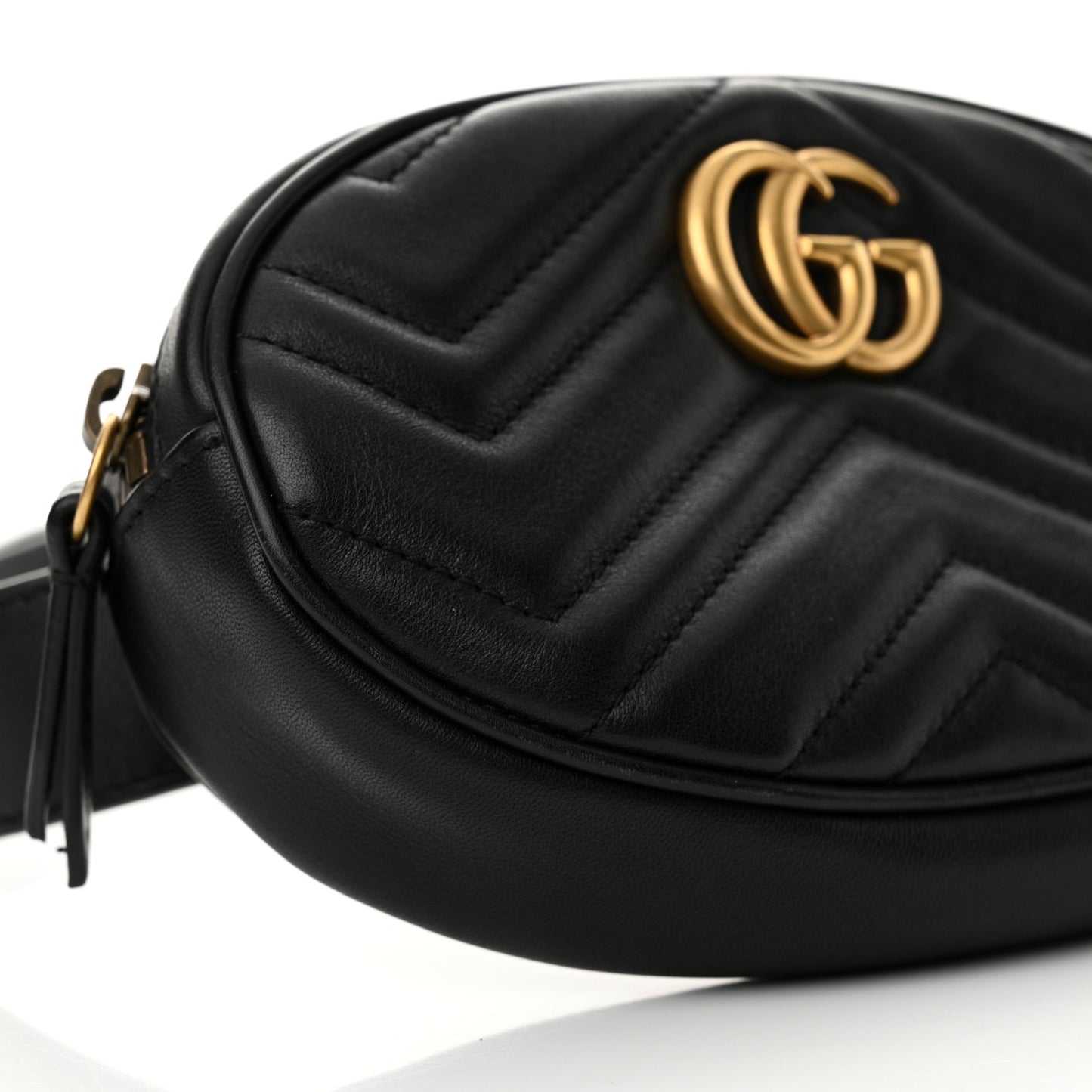 Calfskin Matelasse GG Marmont Belt Bag 85 34 Black