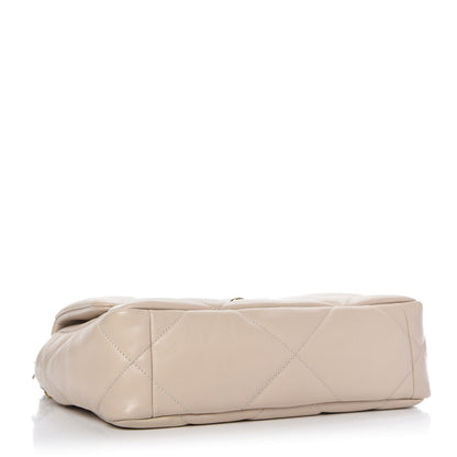 Chanel Goatskin Quilted Medium 19 Flap Beige 4 of 10