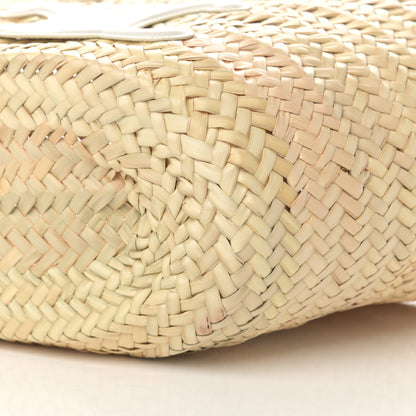 Celine Raffia Calfskin Triomphe Teen Panier White 9 of 11