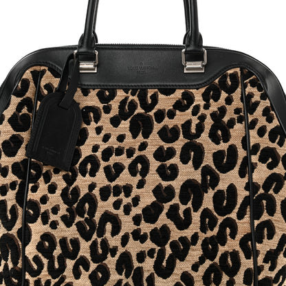 Louis Vuitton Jacquard Velvet Leopard Print Stephen Sprouse North South Bag Black 8 of 11