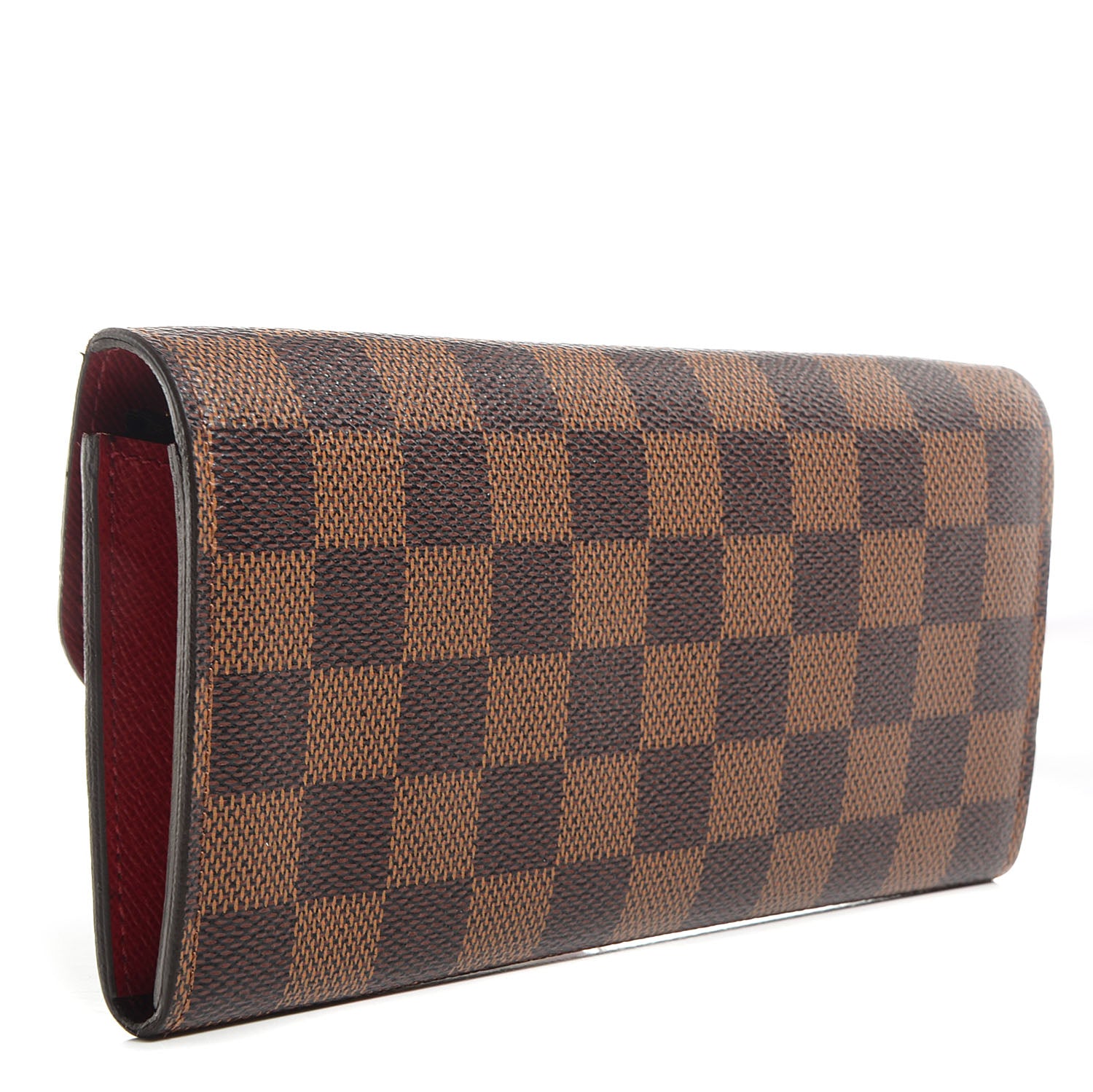 Louis Vuitton Damier Ebene Emilie Wallet Red 3 of 7