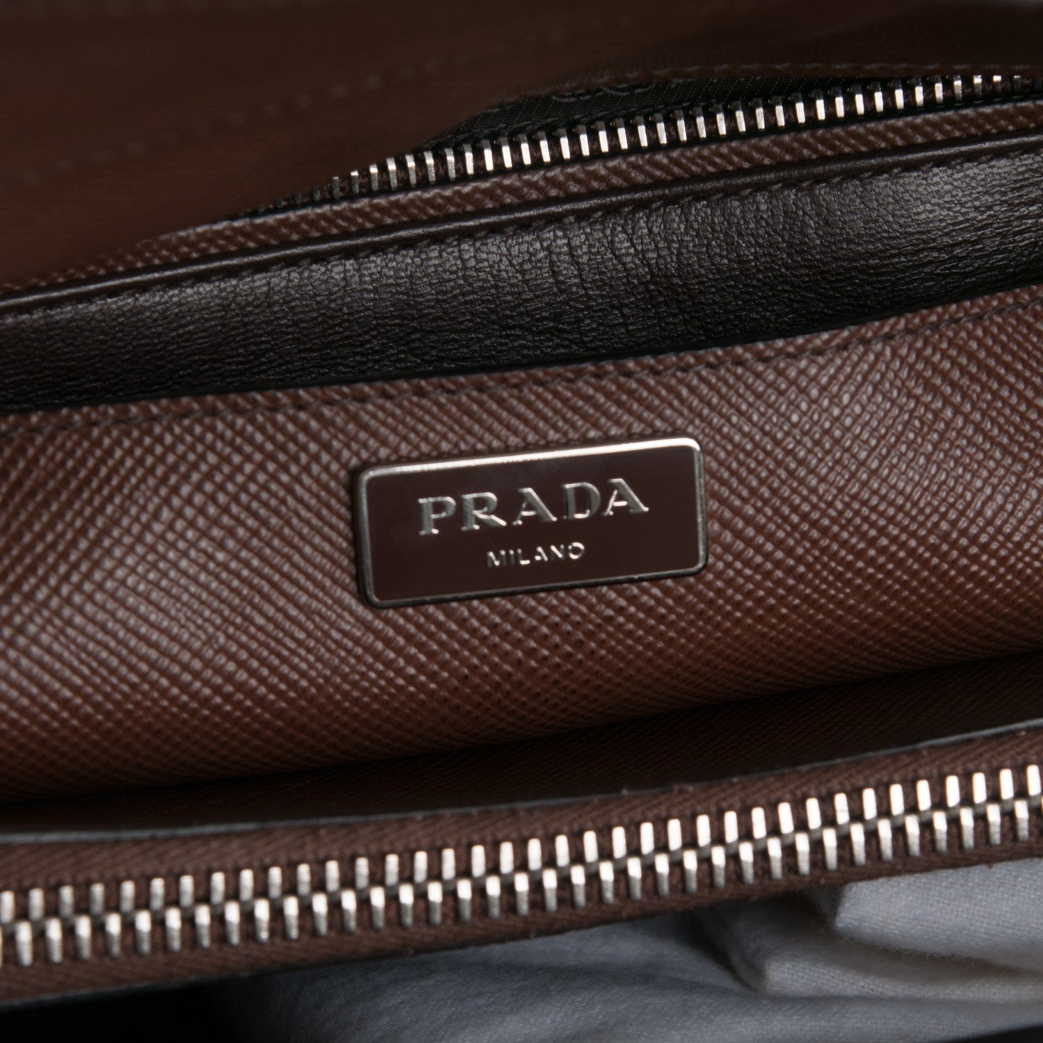 Prada Saffiano Cuir Twin Tote Cacao 6 of 7