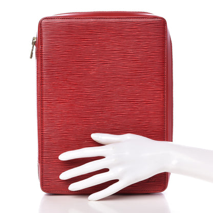 Louis Vuitton Epi Travel Diary Castillan Red 2 of 19