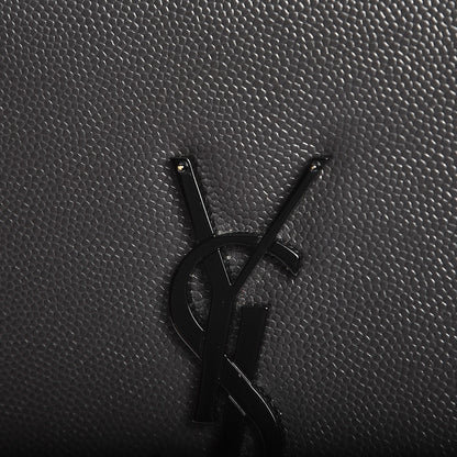 Saint Laurent Grain De Poudre Medium Classic Monogram Kate Satchel Coal 10 of 10