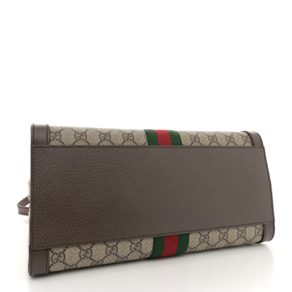 Gucci GG Supreme Monogram Web Medium Ophidia Tote Bag Brown 4 of 12