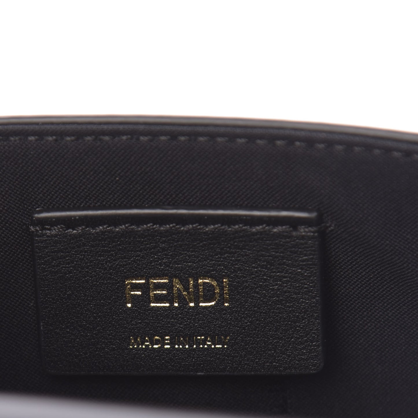 Vitello Cruise F is Fendi Bi-Color FF 1974 Embossed Envelope Belt Bag Maya Black