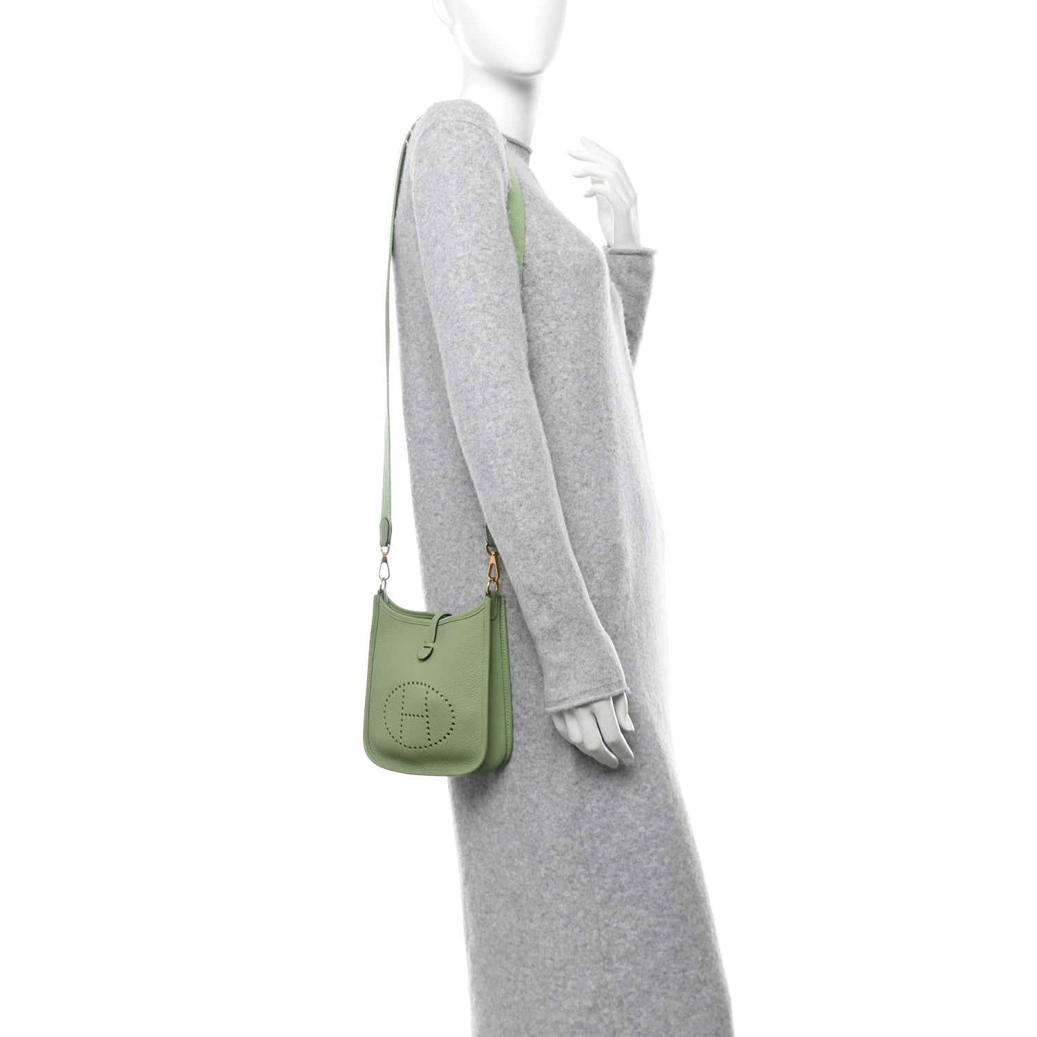Hermes Taurillon Maurice Evelyne TPM Vert Criquet 2 of 11
