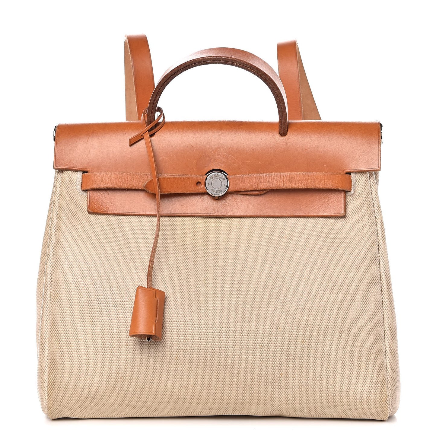 Toile Vache Calfskin Herbag 30 PM Backpack Natural