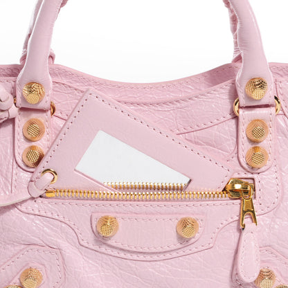 Balenciaga Agneau Giant 12 Gold Hardware Mini City Rose Poudre Rose Petunia 14 of 15