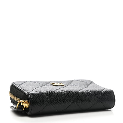 Chanel Caviar Quilted Zip Coin Purse Black 4 of 8