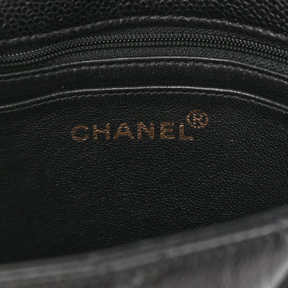 Chanel Caviar Quilted Flap Shoulder Bag Black Black 6 of 16