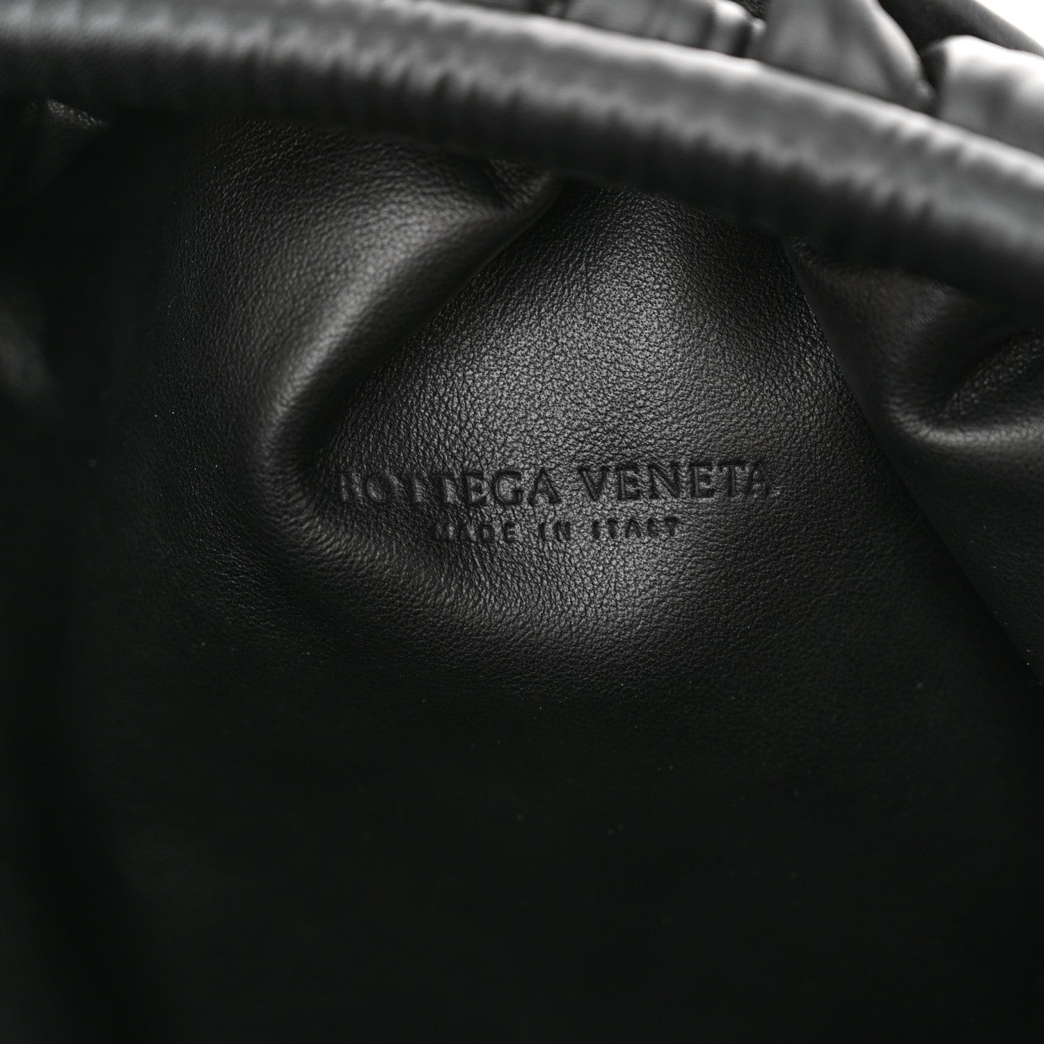 Bottega Veneta Bark Calfskin Embossed The Pouch Oversized Clutch Black 6 of 11