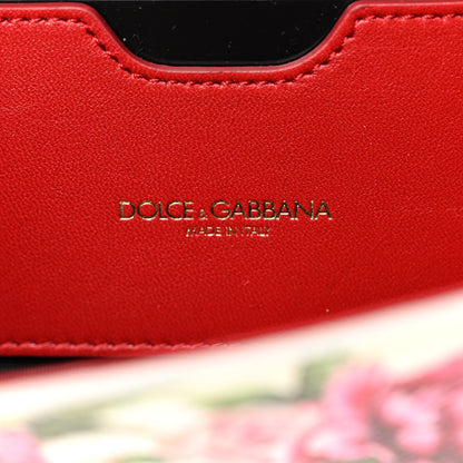 Dolce & Gabbana Dauphine Floral Print Shoulder Bag White Pink 6 of 6