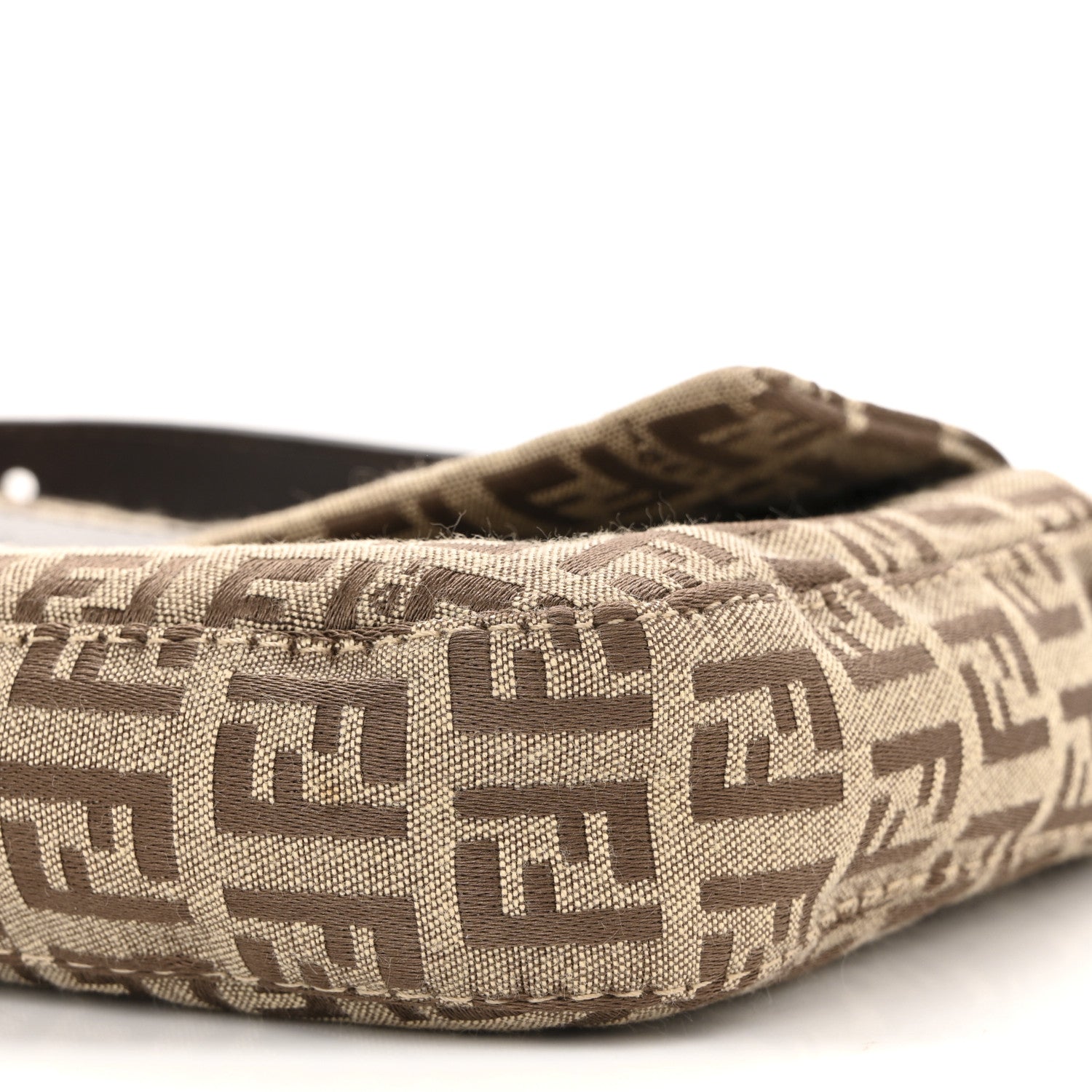 Fendi Zucchino Baguette Toro Mogano Panna 10 of 13