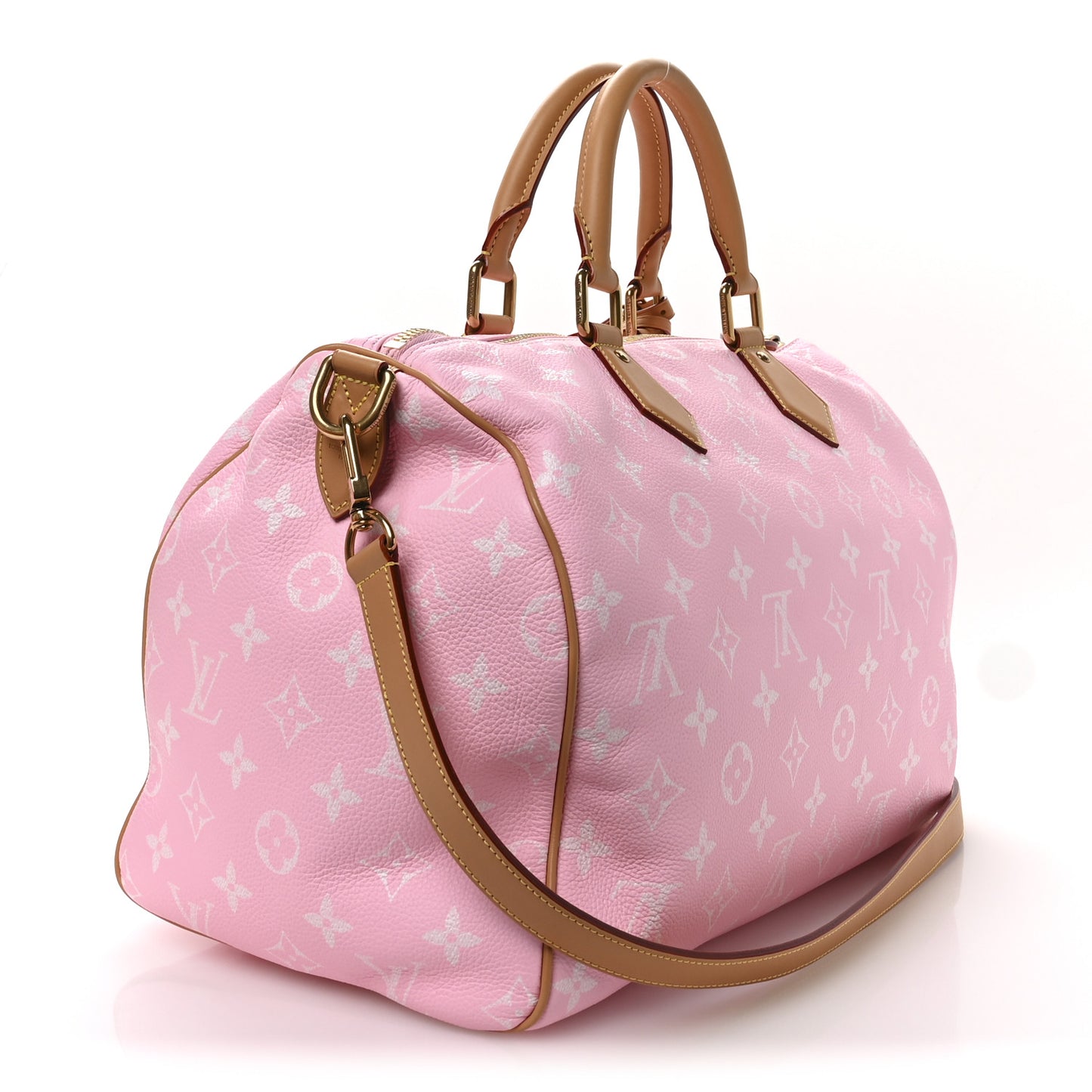 Calfskin Monogram Speedy P9 Bandouliere 40 Candy