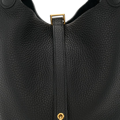 Hermes Taurillon Clemence Picotin Lock 22 MM Black 8 of 10