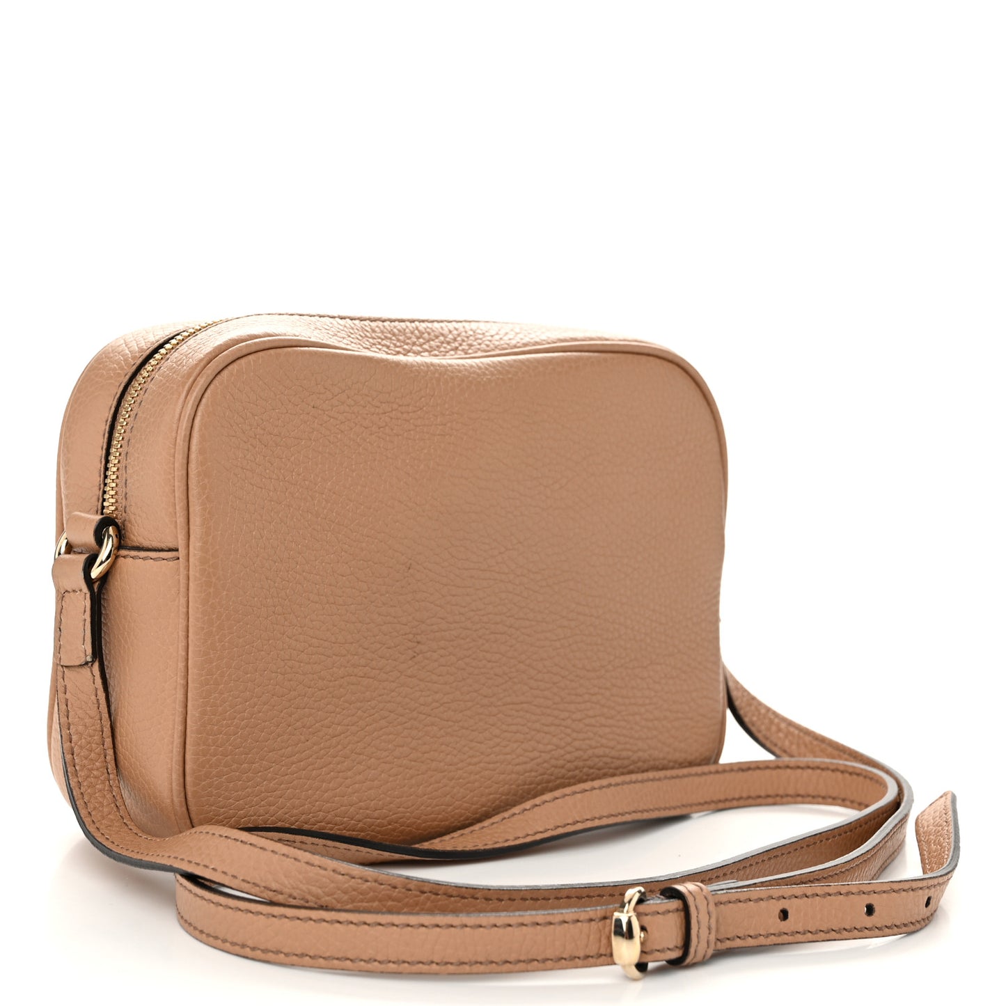 Pebbled Calfskin Small Soho Disco Bag Camelia