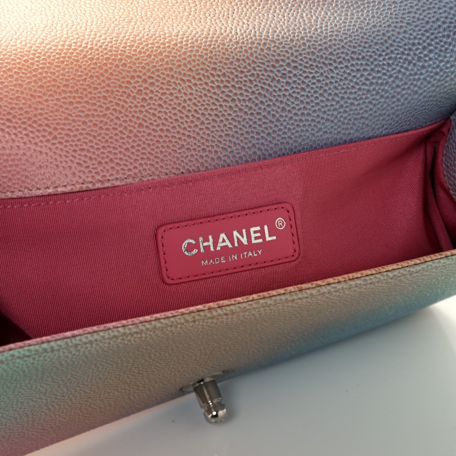 Chanel Caviar Quilted Medium Cuba Rainbow Boy Flap Pink Multicolor 8 of 10