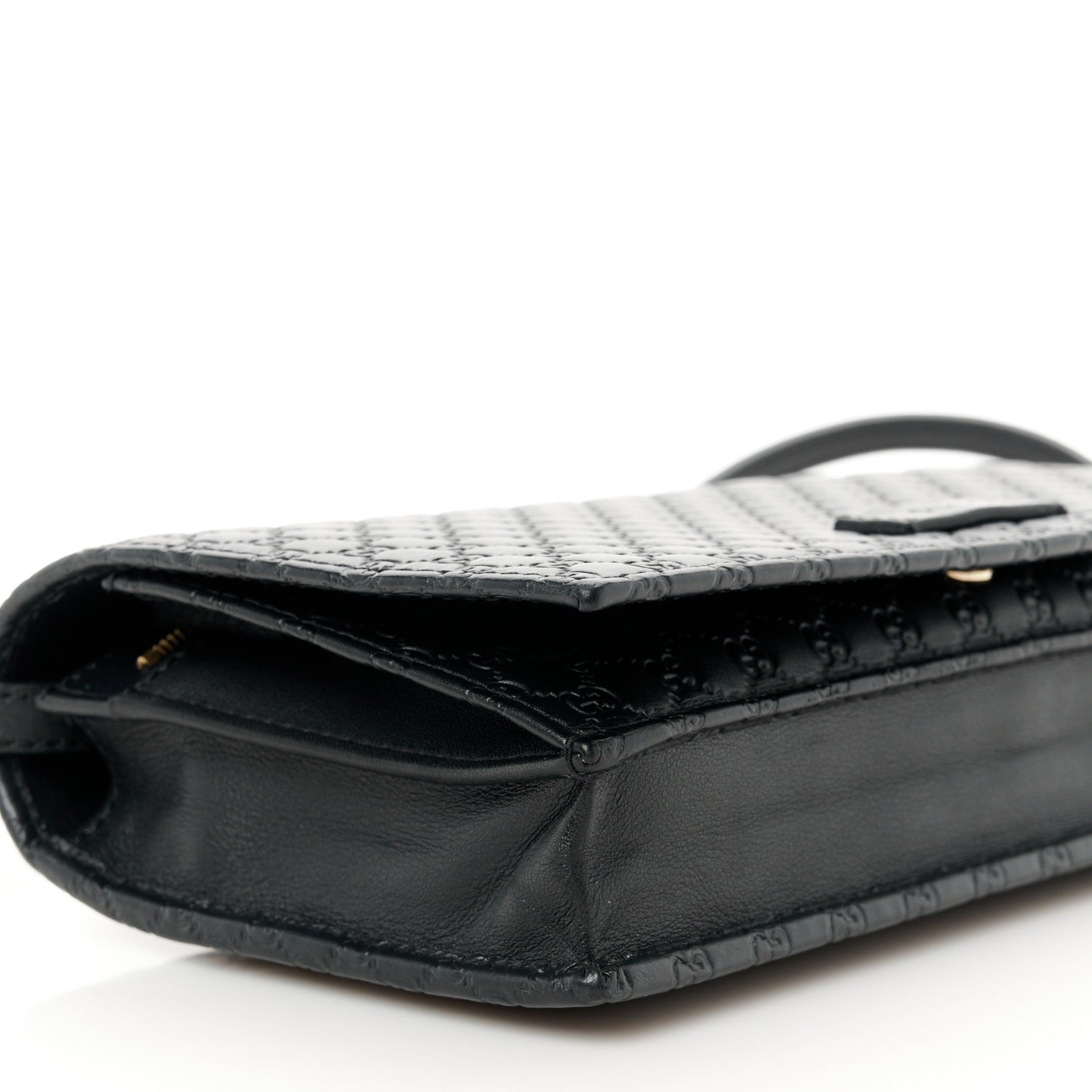 Microguccissima Crossbody Wallet Black
