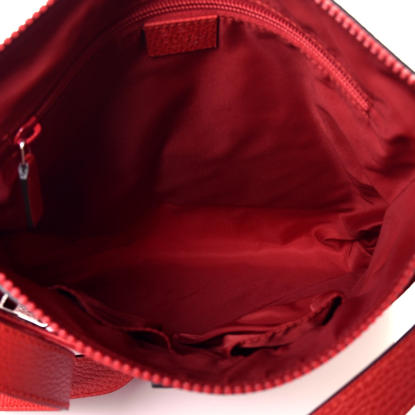 Nylon Monogram Dollar Calfskin Flat Messenger Bag Vibrant Red