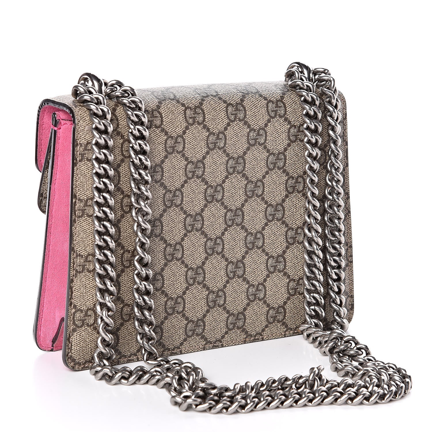 Gucci GG Supreme Monogram Mini Dionysus Shoulder Bag Pink 3 of 11