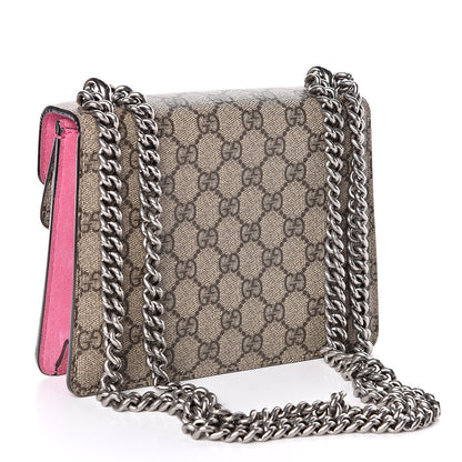Gucci GG Supreme Monogram Mini Dionysus Shoulder Bag Pink 3 of 11