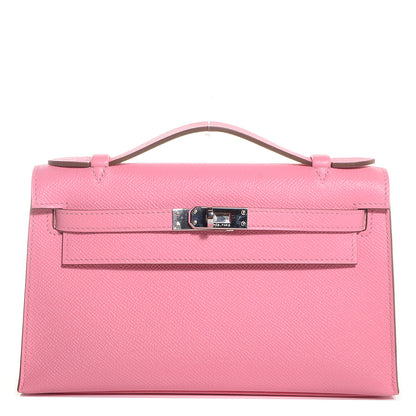 Hermes Epsom Kelly Pochette Clutch Rose Confetti 1 of 14
