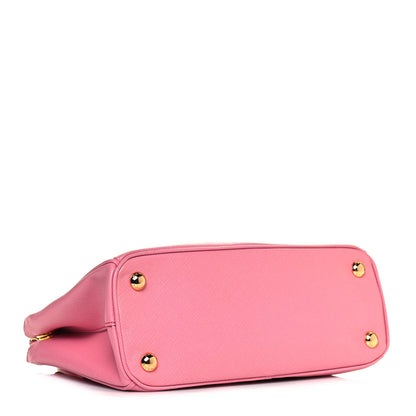 Prada Saffiano Lux Mini Galleria Double Zip Tote Begonia 3 of 11