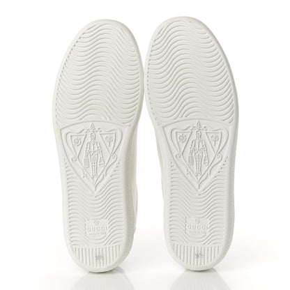 Gucci Calfskin Miro Soft Tennis Embroidered Womens Ace Sneakers 36.5 White Rio Blue 7 of 10