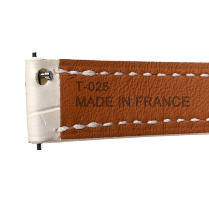 Hermes Matte Alligator Heure H Hour Watch Strap White 5 of 8