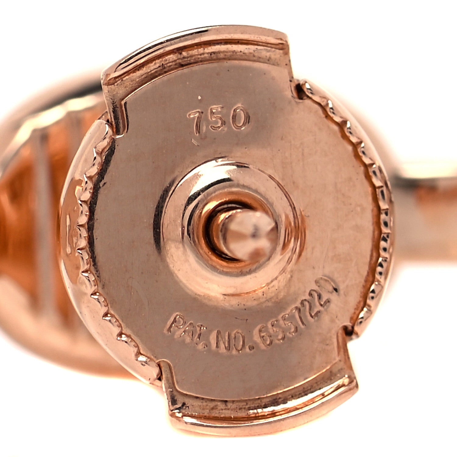 Hermes 18K Rose Gold Chaine d'Ancre Enchainee Earrings 4 of 5