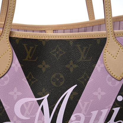 Louis Vuitton Monogram Maui V Neverfull MM Rose Ballerine 8 of 10