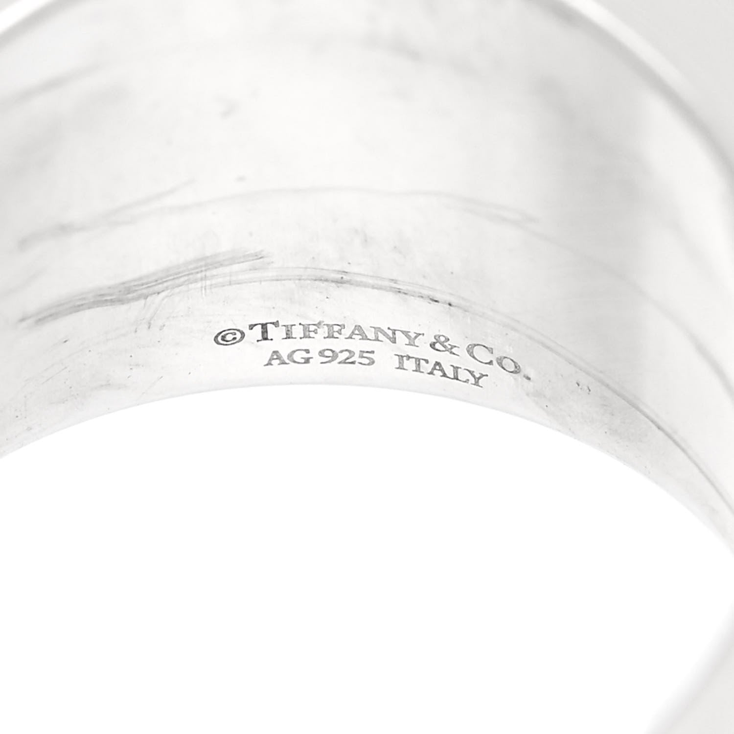 Tiffany Sterling Silver Out of Retirement Wide Ring 52 6 4 of 5