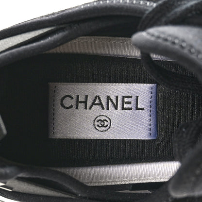 Chanel Velvet Calfskin Mixed Fibers CC Sneakers 40.5 Black 8 of 8