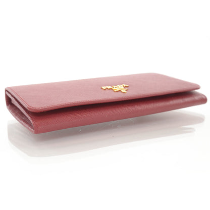 Prada Saffiano Continental Flap Wallet Fuoco 4 of 7