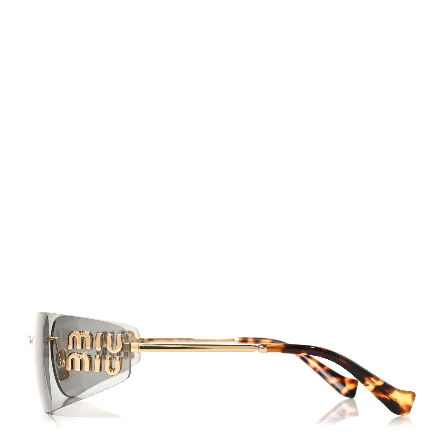 Miu Miu Metal Aube Sunglasses SMUA51 Gold Light Grey 3 of 6