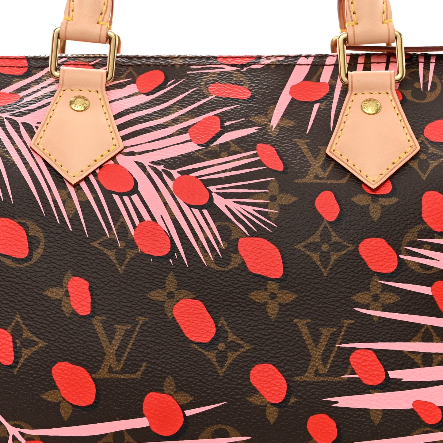 Monogram Jungle Dots Speedy 30 Sugar Pink Poppy